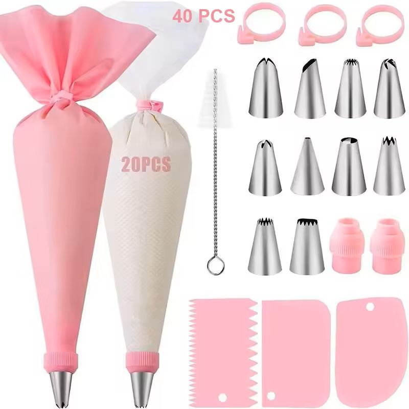 Silicone Piping Bags And Tips Set For Cake Decorating 12