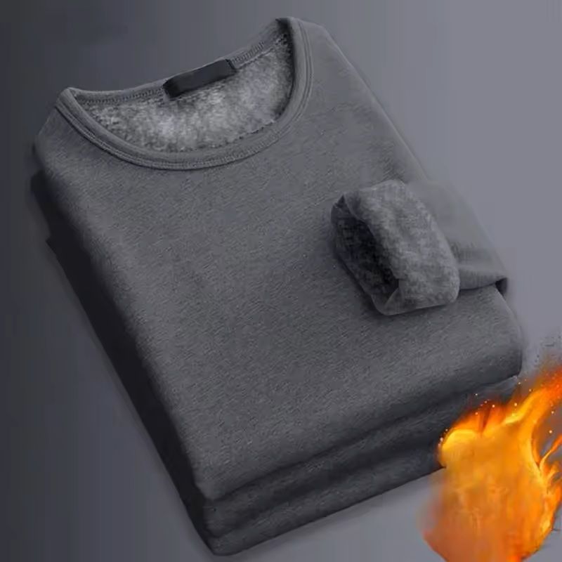 Mens Long Sleeve Thermal Shirt With Velvet Lining 1