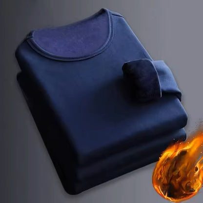 Mens Long Sleeve Thermal Shirt With Velvet Lining 5