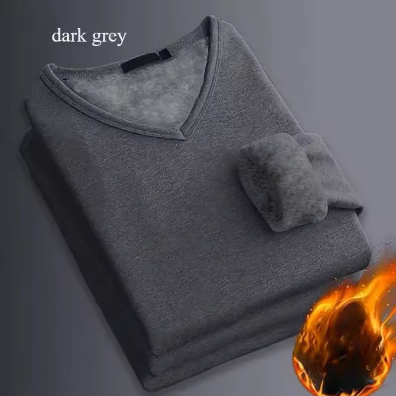 Mens Long Sleeve Thermal Shirt With Velvet Lining 6