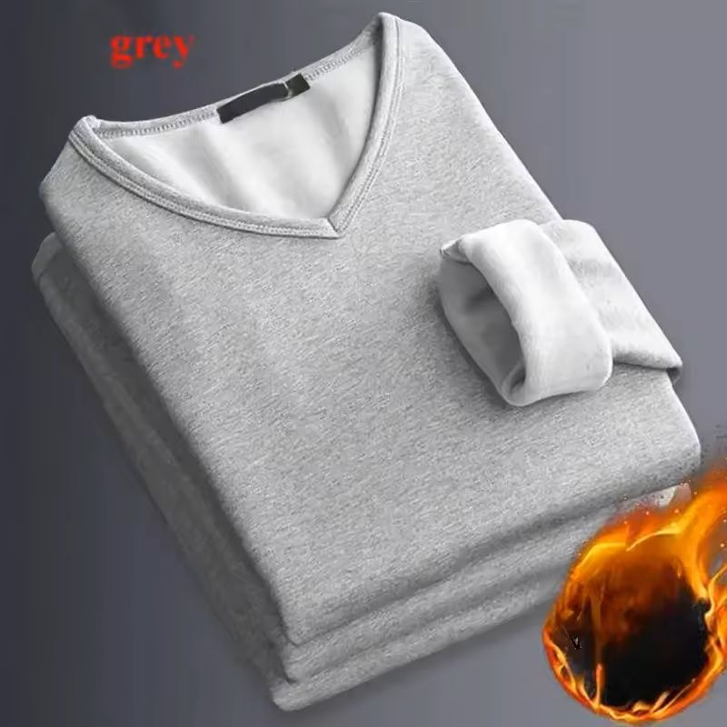 Mens Long Sleeve Thermal Shirt With Velvet Lining 9