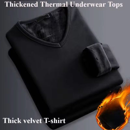 Mens Long Sleeve Thermal Shirt With Velvet Lining 12