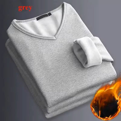 Mens Long Sleeve Thermal Shirt With Velvet Lining 8