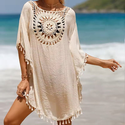 Crochet Bikini Swimsuit Cover Up Dress For Women 11