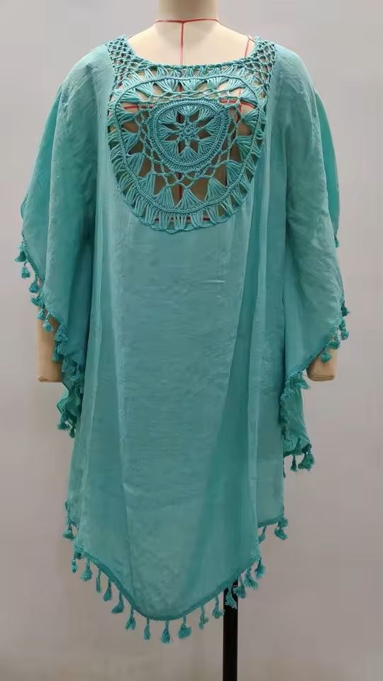 Crochet Bikini Swimsuit Cover Up Dress For Women 7
