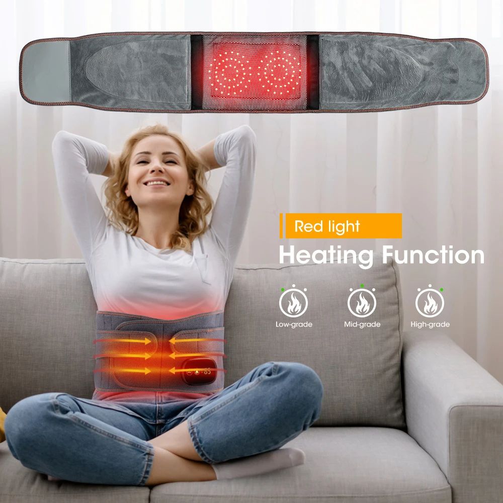 Inflatable Waist Belt Lumbar Decompression Back Brace With Heated Vibration Massage  Airbag Support 3
