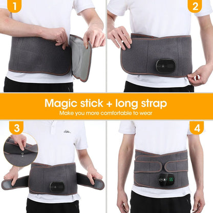 Inflatable Waist Belt Lumbar Decompression Back Brace With Heated Vibration Massage  Airbag Support 5