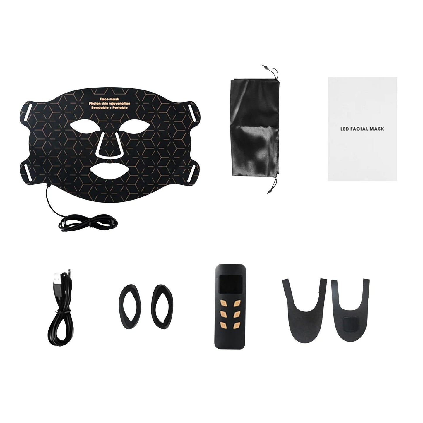 3D LED Light Phototherapy Mask Face Neck Silicone Facial Mask For Skin Rejuvenation AntiWrinkle  Br 6