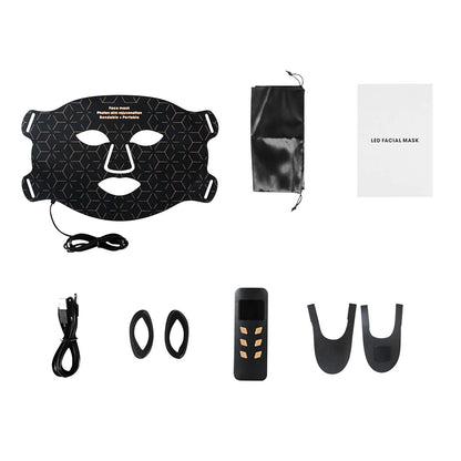 3D LED Light Phototherapy Mask Face Neck Silicone Facial Mask For Skin Rejuvenation AntiWrinkle  Br 6