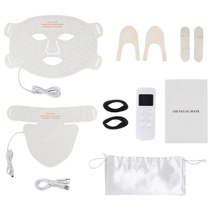 3D LED Light Phototherapy Mask Face Neck Silicone Facial Mask For Skin Rejuvenation AntiWrinkle  Br 9