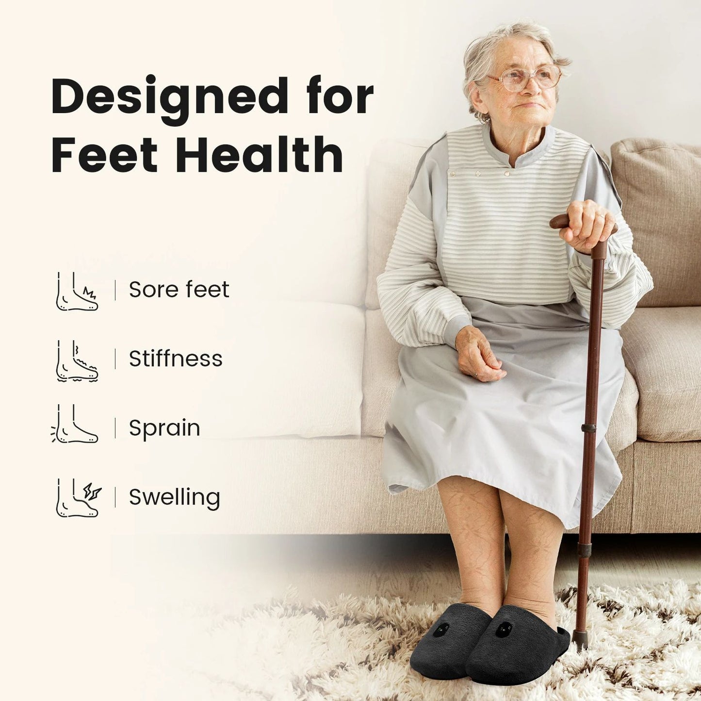 Rechargeable Red Light Therapy For Feet Pulse Foot Therapy Device At Home For Inflammation  Itchine