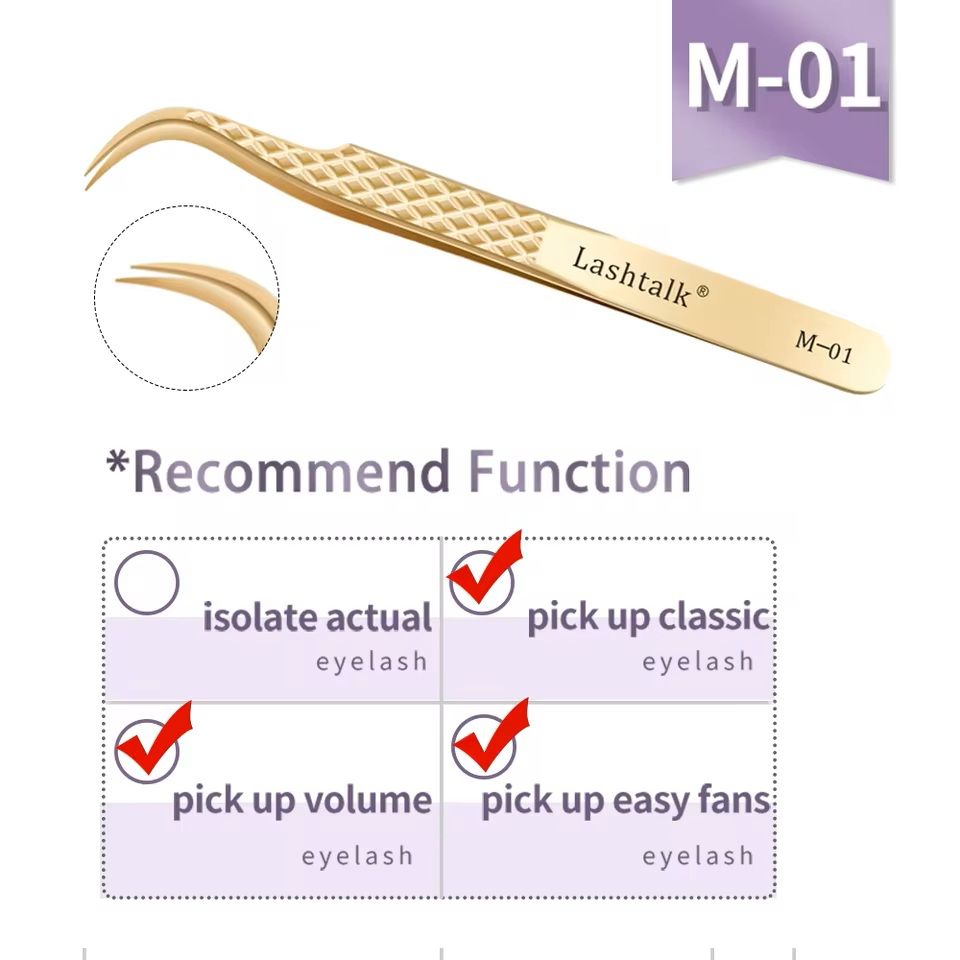 Precision Fiber Tip Eyelash Tweezer With Diamond Grip 6