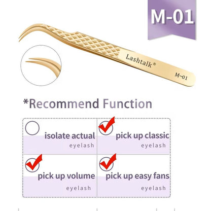 Precision Fiber Tip Eyelash Tweezer With Diamond Grip 6