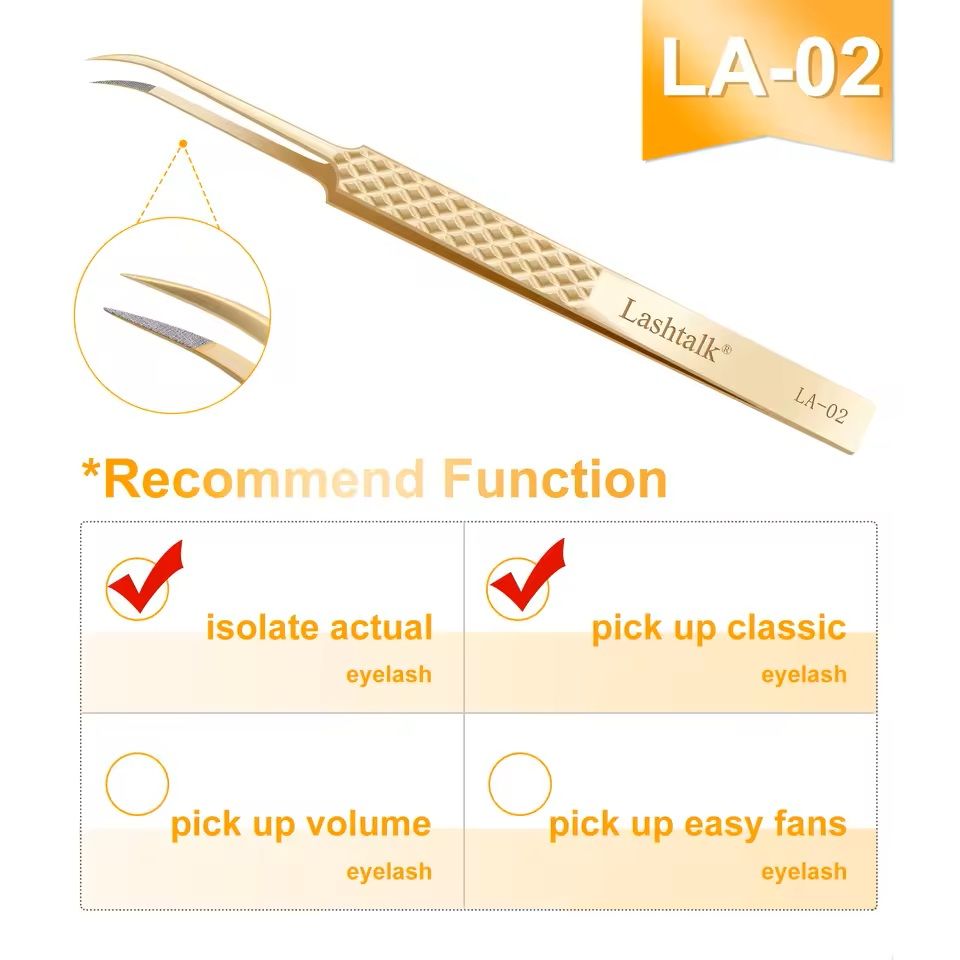 Precision Fiber Tip Eyelash Tweezer With Diamond Grip 11