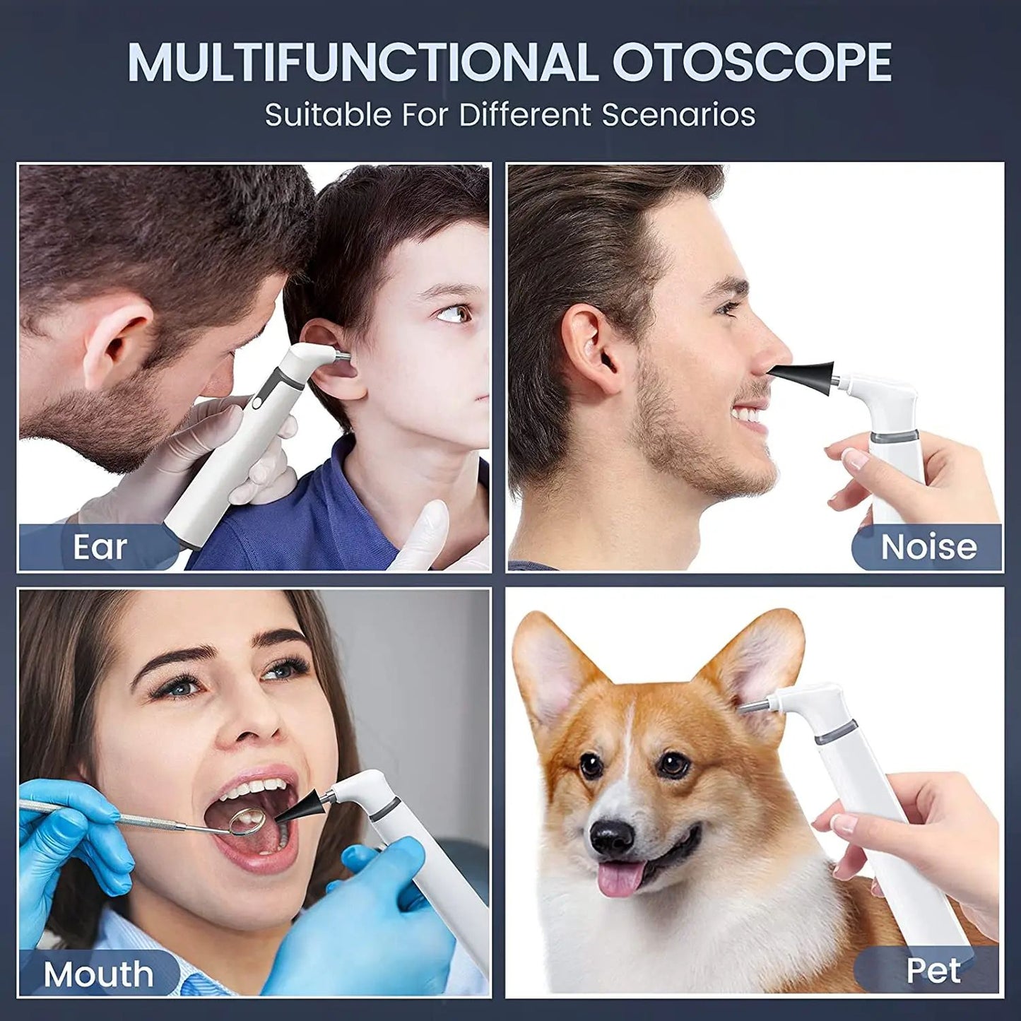 Wireless Otoscope Ear Camera With Dual View UltraThin 720P HD WiFi Ear Scope For Kids Adult 6 LED L 3