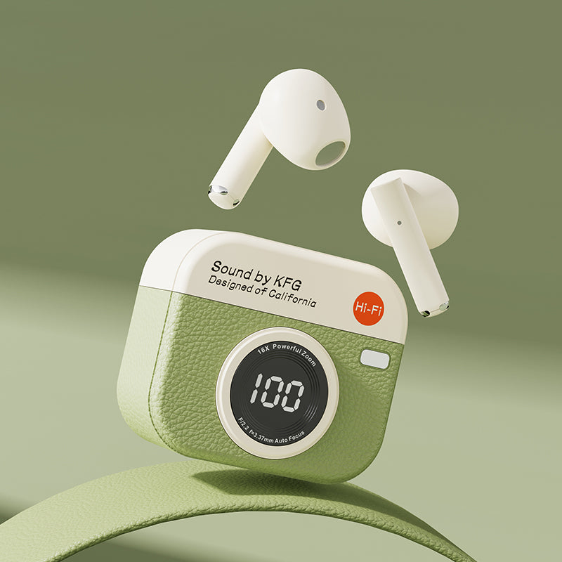 TWS Wireless Earbuds with LED Display, Bluetooth 5.4 Earphones, 36H Playtime, Built-in Mic, IPX5 Sweatproof for Sports