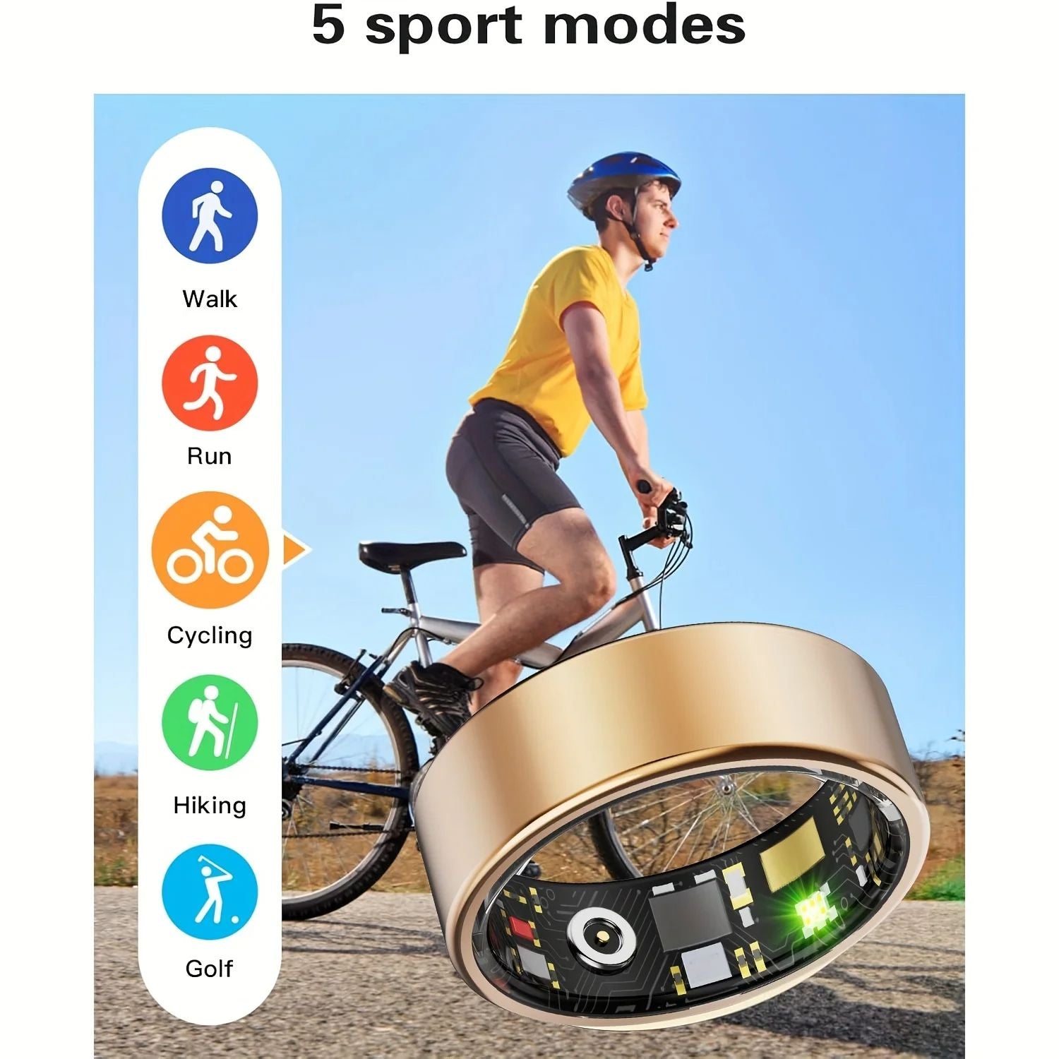 Smart Ring For Sleep Tracking  Motion Monitoring Compatible With IPhone Android  Ideal Smart Gift F 4
