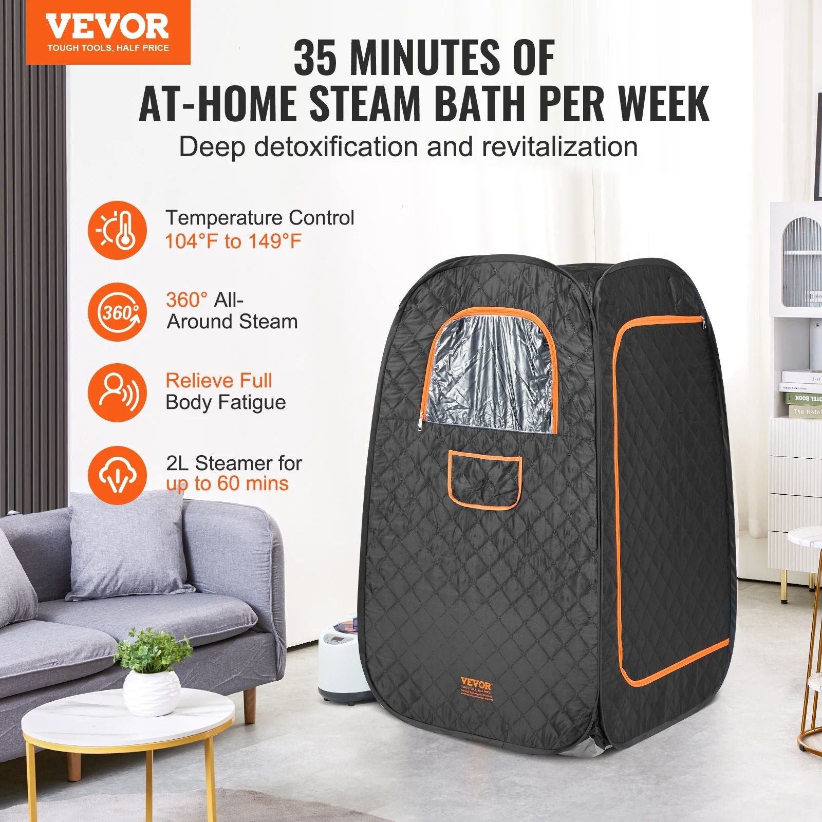 Portable Steam Sauna Tent Personal Home Detox Relaxation  Therapeutic SPA With Remote Control 1