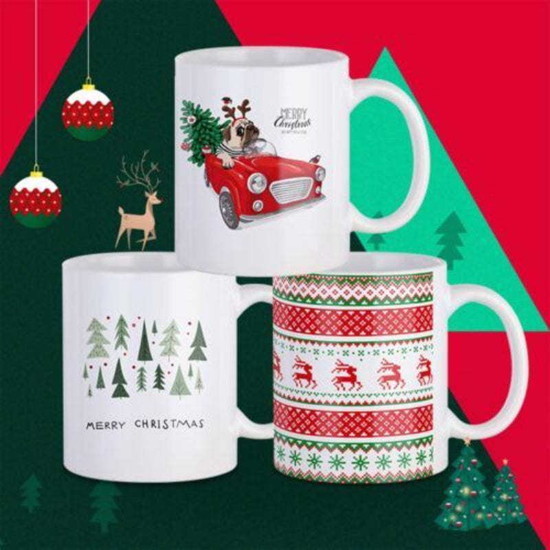 Blank Sublimation Mugs Set, OZ Classic Coffee Cups with Handles, DIY Latte Mug for Personalized Gifts