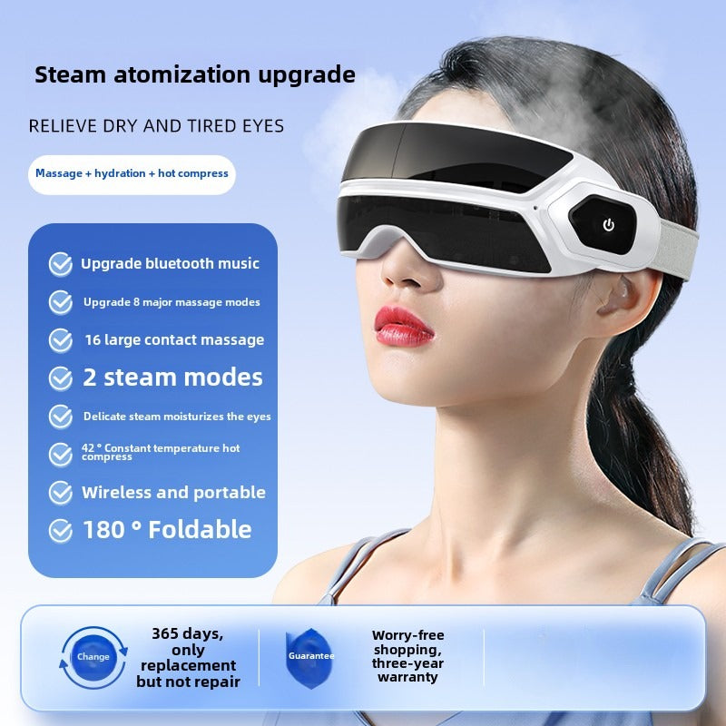 Foldable Eye Massage Instrument Atomized Steam Bone Conduction Air Pressure  Vibrator For Deep Reli 7
