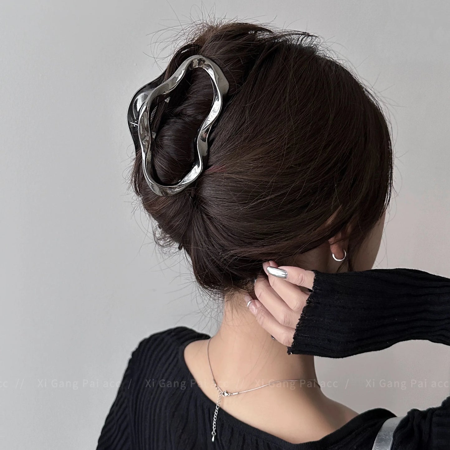 Hollow Liquid Hair Clips Metal Hair Claw Hairclip For Women Crab Fashion Accessories  Headband Hair 1