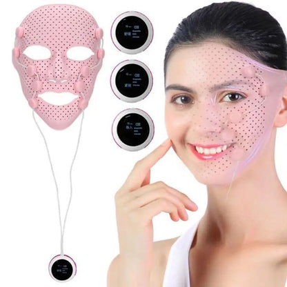 Electric Beauty Massager Anti Wrinkle Magnet Facial Massage Mask Silicone SPA Face Mask For Skin Fi 1