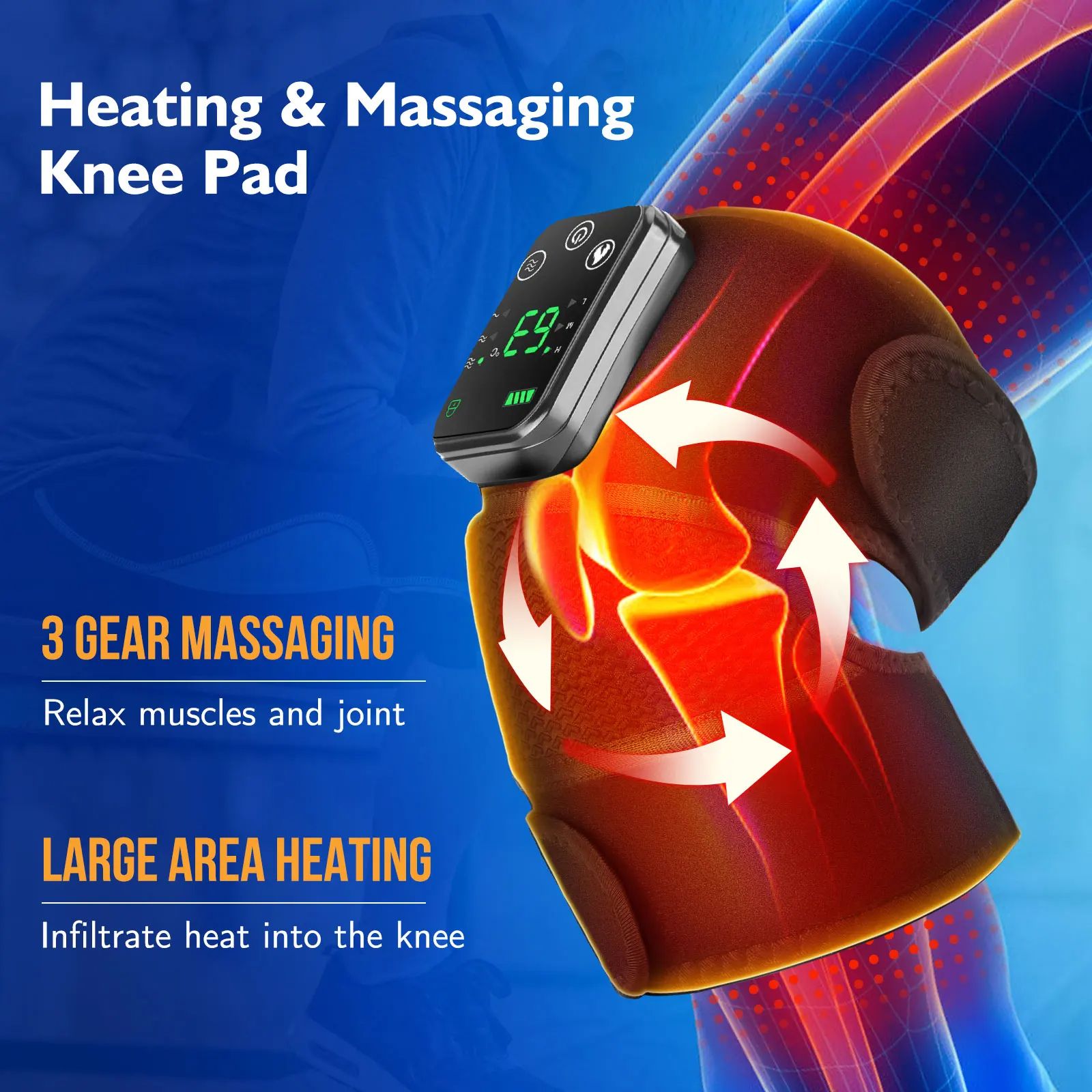 Electric Shoulder Heating Pad With 3 Speed Vibration  Thermal Massager For Shoulder Neck  Muscle Re 1