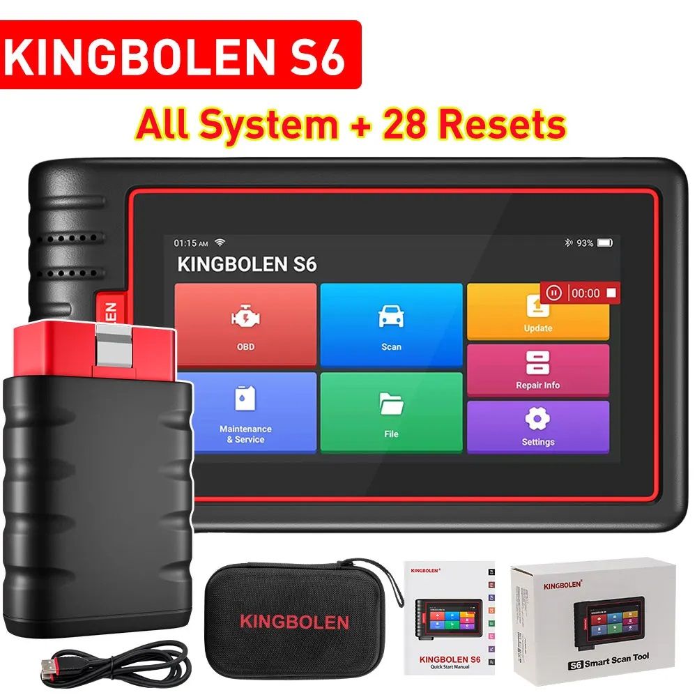 KINGBOLEN OBD Automotive Scanner Bluetooth All System Car Diagnostic Tool IMMO BMS TPMS ABS Bleedin 5