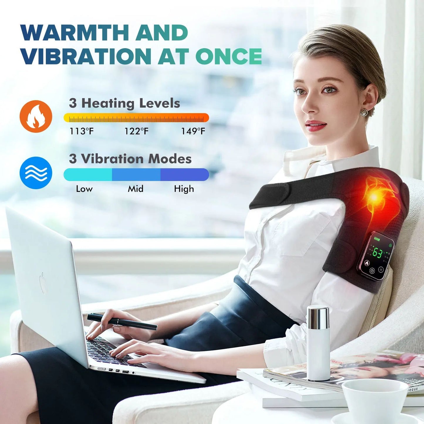 Knee Heating Massager With Vibration Heat Therapy Joint Physiotherapy Hot Compress For Knee Elbow S 1