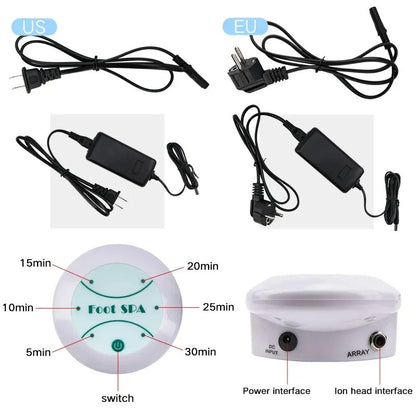 Ionic Detox Foot Spa Bath Machine With Massager Foot Soak Detoxification System For Relieving Fatig 4