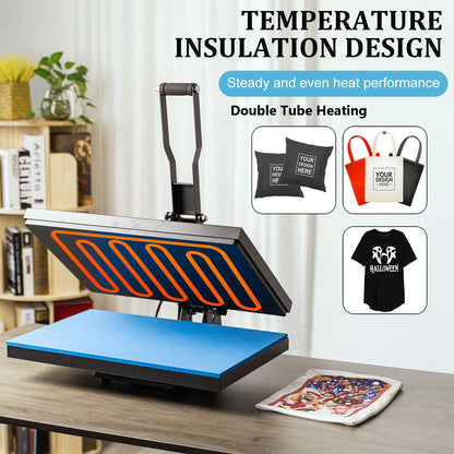Digital Heat Press Machine Clamshell Design With Double Tube Heatpress For Fast Even Transfers 1