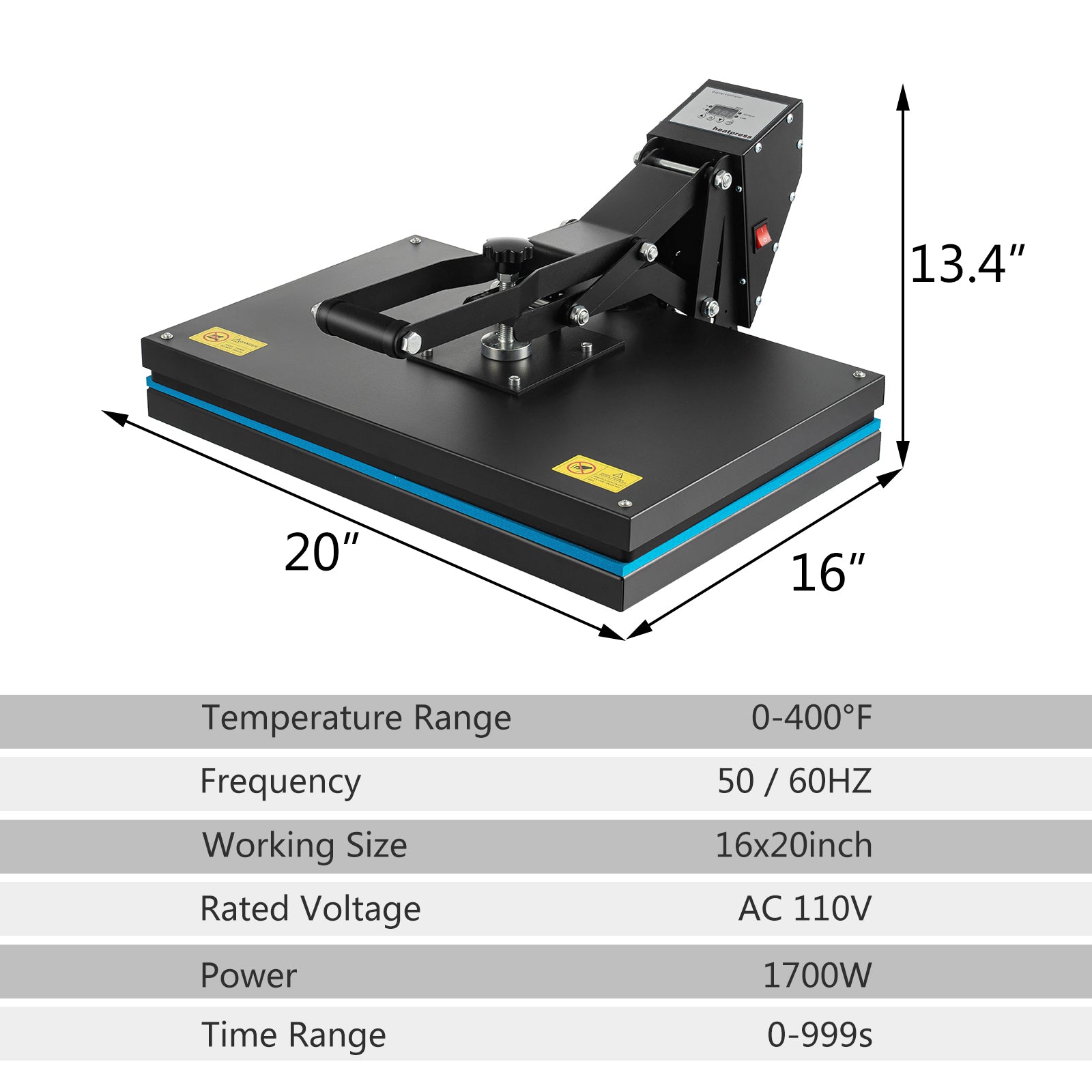 Digital Heat Press Machine Clamshell Design With Double Tube Heatpress For Fast Even Transfers 5