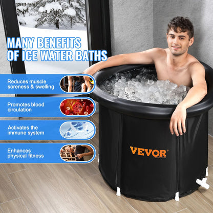 Inflatable Ice Bath Tub for Athletes, Portable Plunge Tub, Cold Water Therapy Outdoor Ice Barrel Pool Muscle Recovery