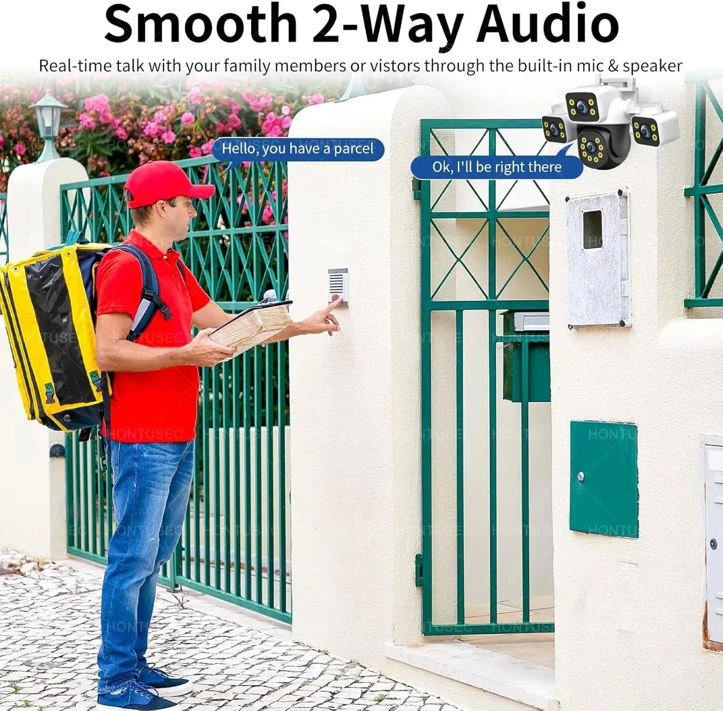 6K UHD Outdoor WiFi Camera Triple Lens With AI Human Detection Auto Tracking Night Vision For 247 S 2