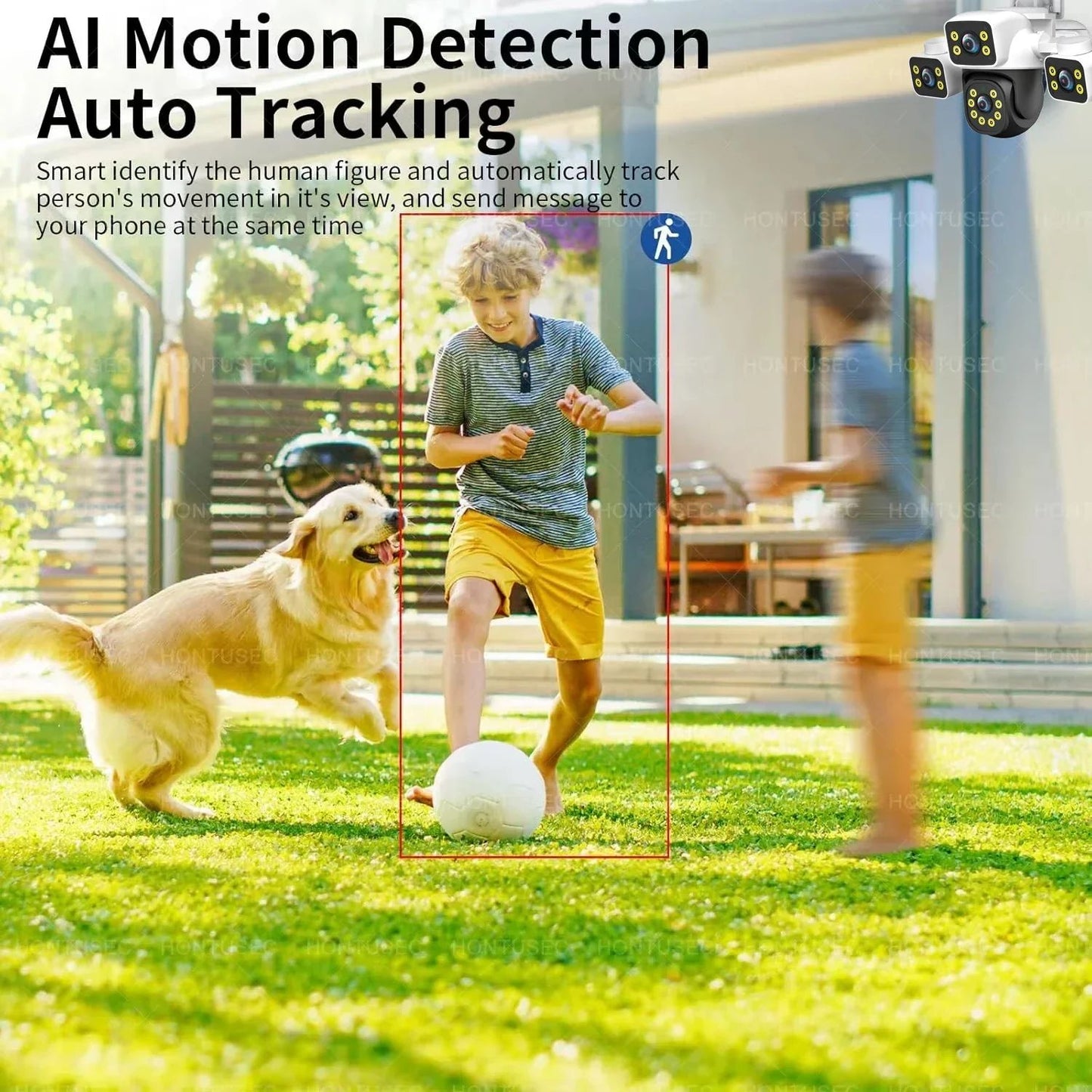 6K UHD Outdoor WiFi Camera Triple Lens With AI Human Detection Auto Tracking Night Vision For 247 S 3