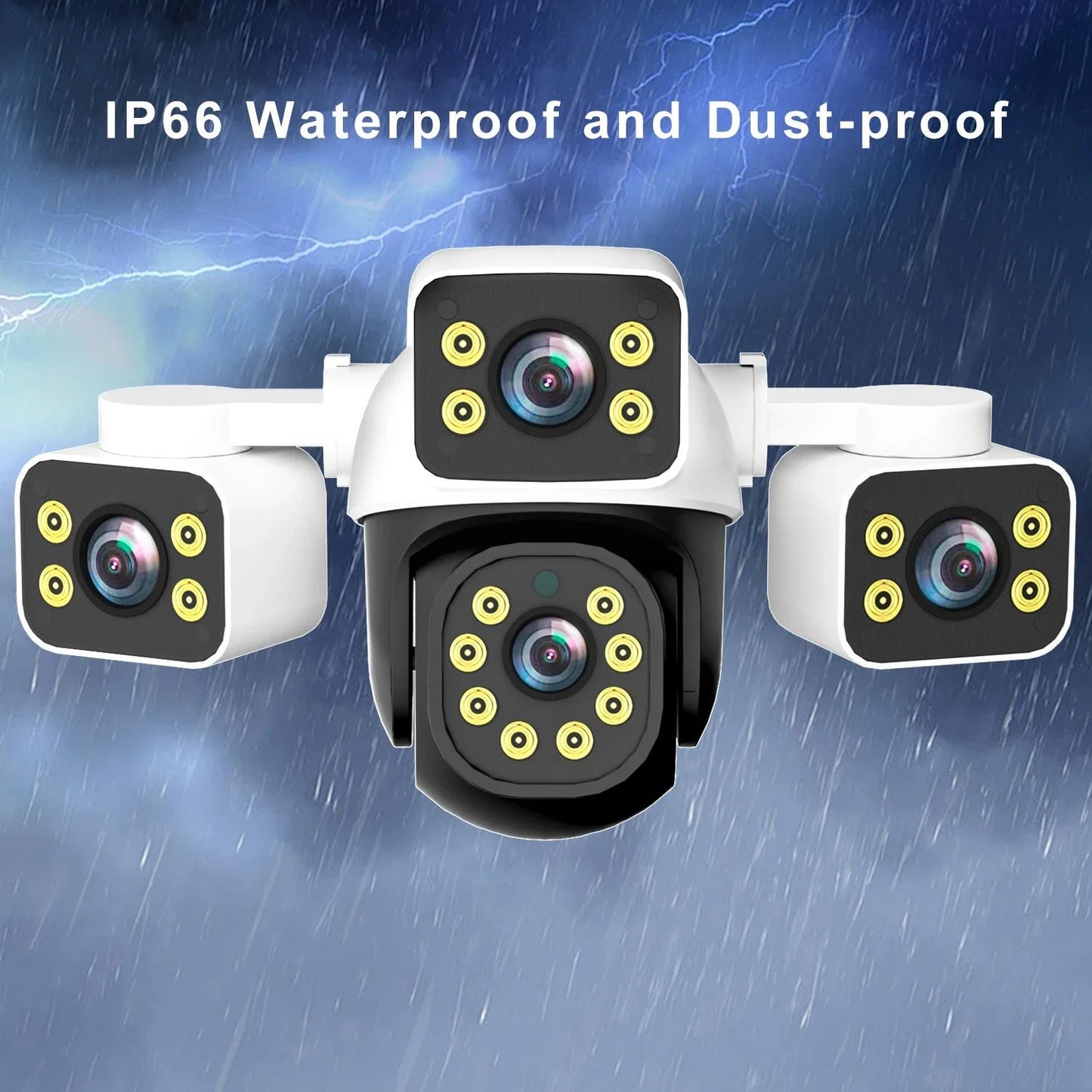 6K UHD Outdoor WiFi Camera Triple Lens With AI Human Detection Auto Tracking Night Vision For 247 S 5