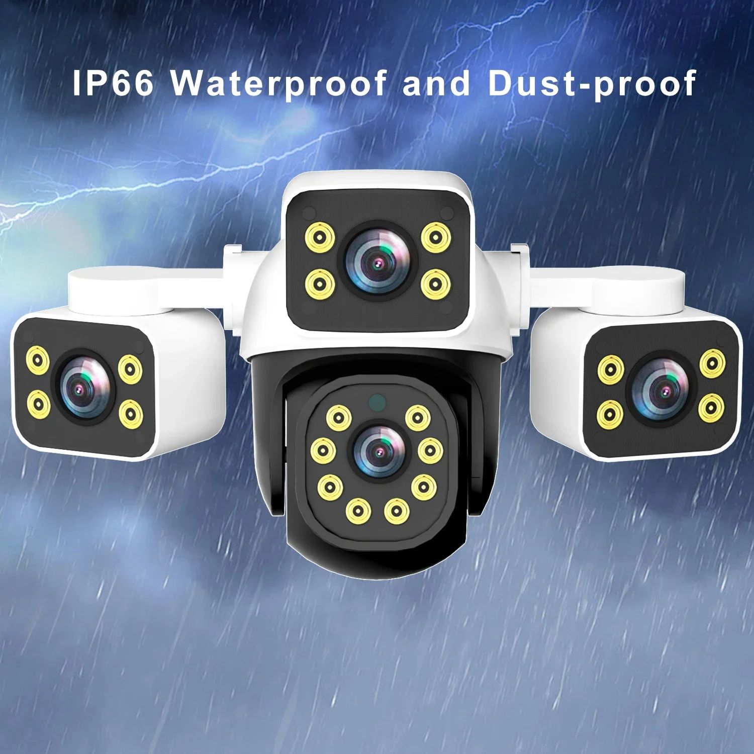 6K UHD Outdoor WiFi Camera Triple Lens With AI Human Detection Auto Tracking Night Vision For 247 S 5