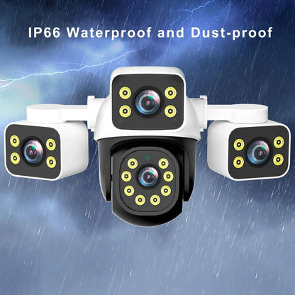 6K UHD Outdoor WiFi Camera Triple Lens With AI Human Detection Auto Tracking Night Vision For 247 S 5