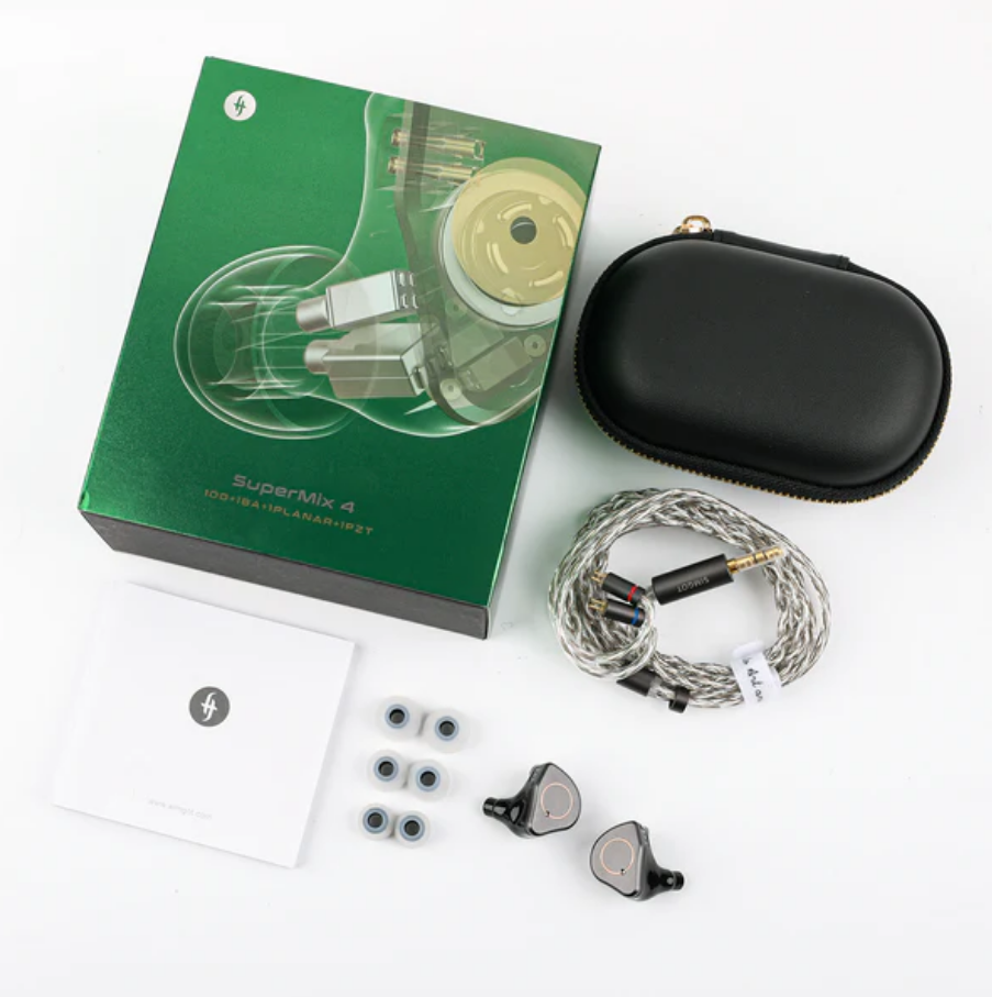 SIMGOT SuperMix 4 1DD1BA1Planar1PZT Hybrid Drivers HiFi Wired Earphones With OxygenFree Copper Silv 6