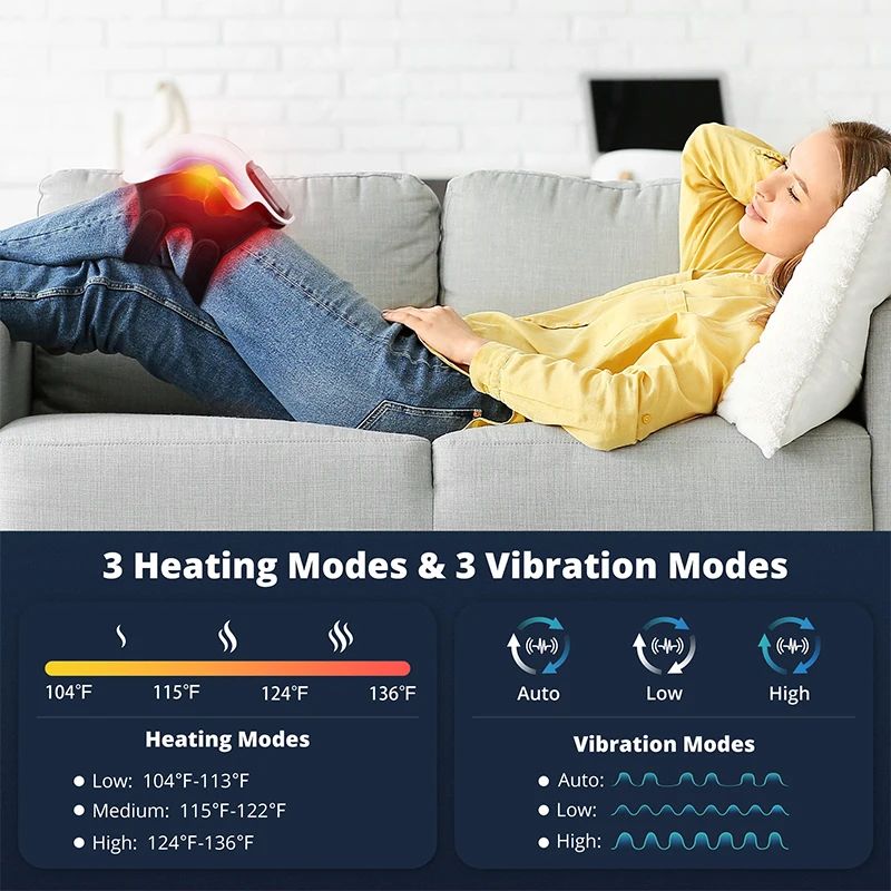 Wireless Medcursor Electric Heating Massage Knee Pad Heated Knee Massager With Vibration Hot Compre 2