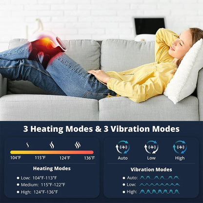 Wireless Medcursor Electric Heating Massage Knee Pad Heated Knee Massager With Vibration Hot Compre 2