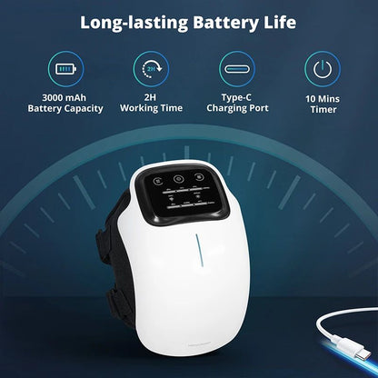 Wireless Medcursor Electric Heating Massage Knee Pad Heated Knee Massager With Vibration Hot Compre 4
