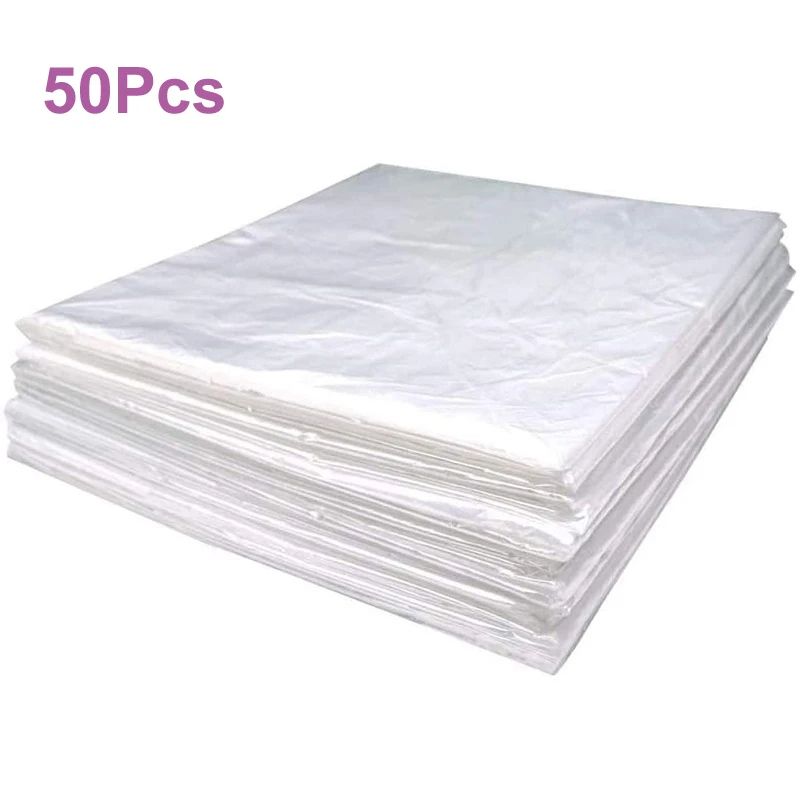 50 Pcs Disposable Infrared Sauna Blanket Bags PVC Plastic Sheeting For Body Wrap Spa Weight Loss  T 6
