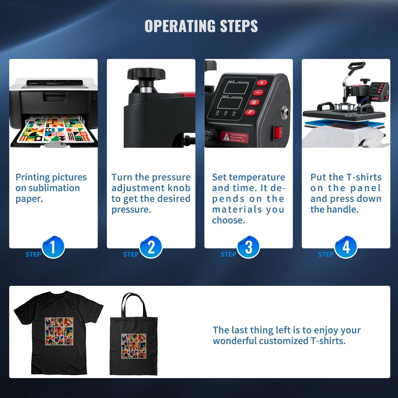 Heat Press Machine Clamshell Sublimation Transfer Printer With Digital Precise Temperature Control 4