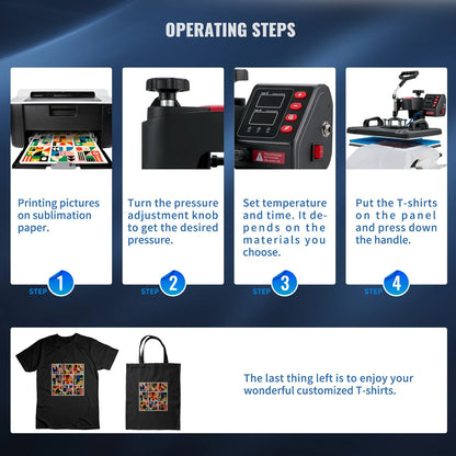 Heat Press Machine Clamshell Sublimation Transfer Printer With Digital Precise Temperature Control 4