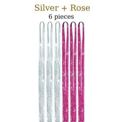 48 Inch Fairy Hair Tinsel Kit  1200 Sparkling Hair Extensions In 12 Colors 6