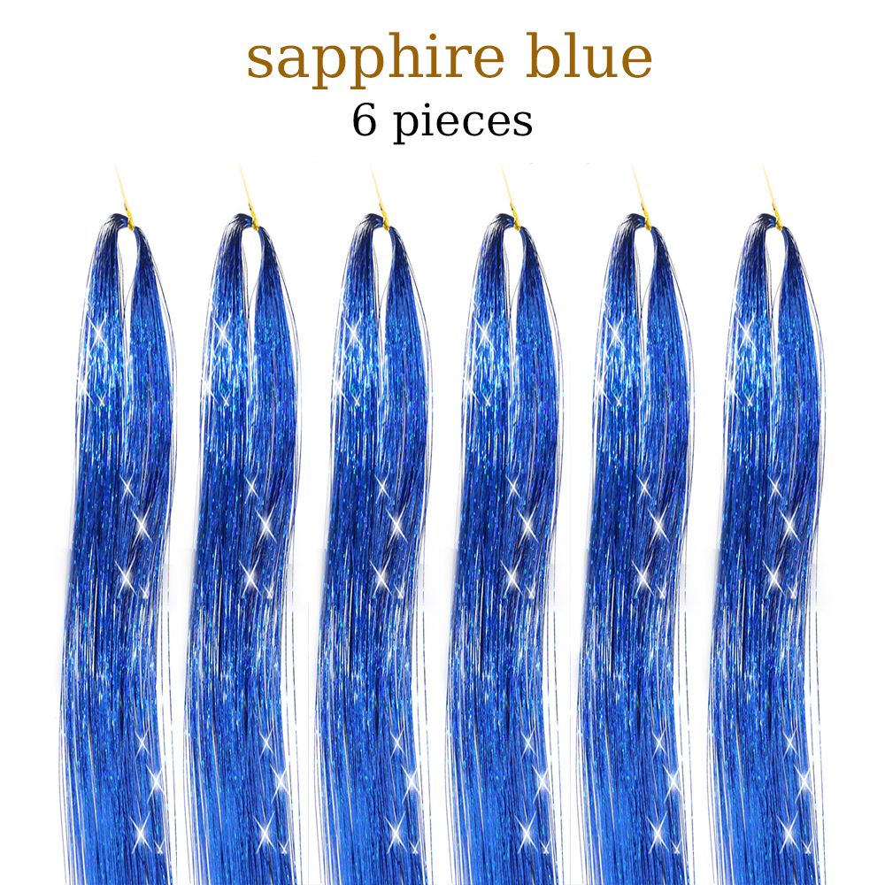 48 Inch Fairy Hair Tinsel Kit  1200 Sparkling Hair Extensions In 12 Colors 10