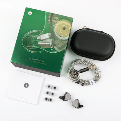 SIMGOT SuperMix 4 1DD1BA1Planar1PZT Hybrid HiFi Earphones  OxygenFree SilverPlated Cable 5