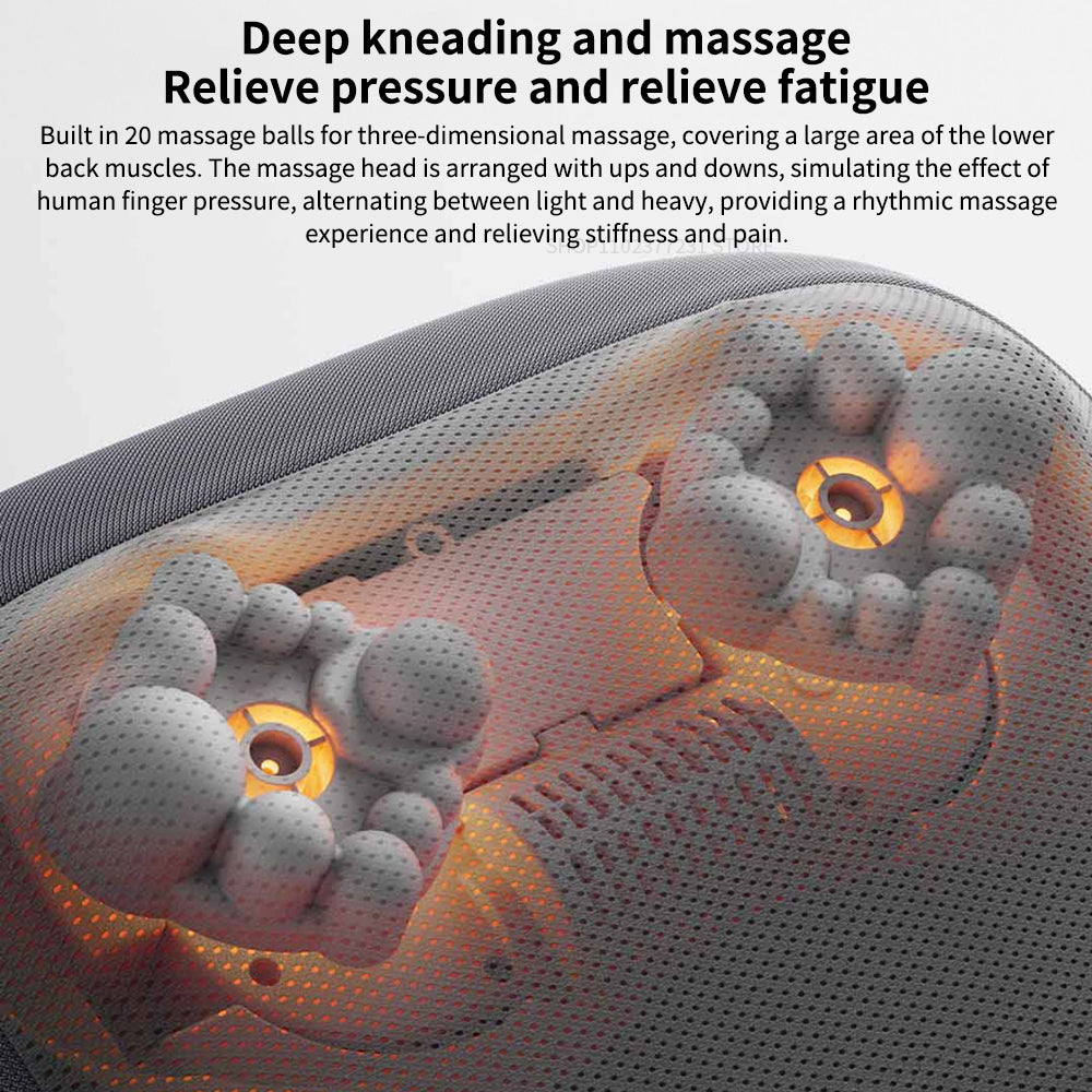 Smart Waist Massager With Hot Compress Back  Shoulder Massager Adjustable Heat APPControlled 2
