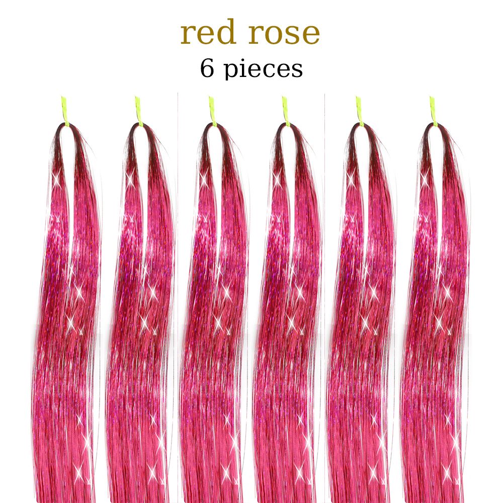 48 Inch Fairy Hair Tinsel Kit  1200 Sparkling Hair Extensions In 12 Colors 13